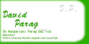 david parag business card